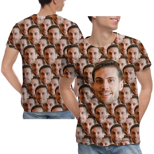 Xenorith Camiseta Personalizada – Camisetas Personalizado para Hombre y Mujer, CREA tu Propia Camiseta Impresa con Logo/Text/Foto, Camisetas de Pareja Fiesta, Regalos Divertidos