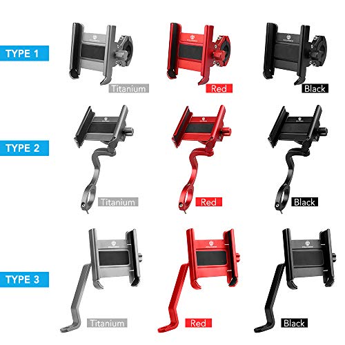 DECDEAL Suporte de telefone móvel para bicicleta em liga de alumínio com rotação de 360 ° ajustável