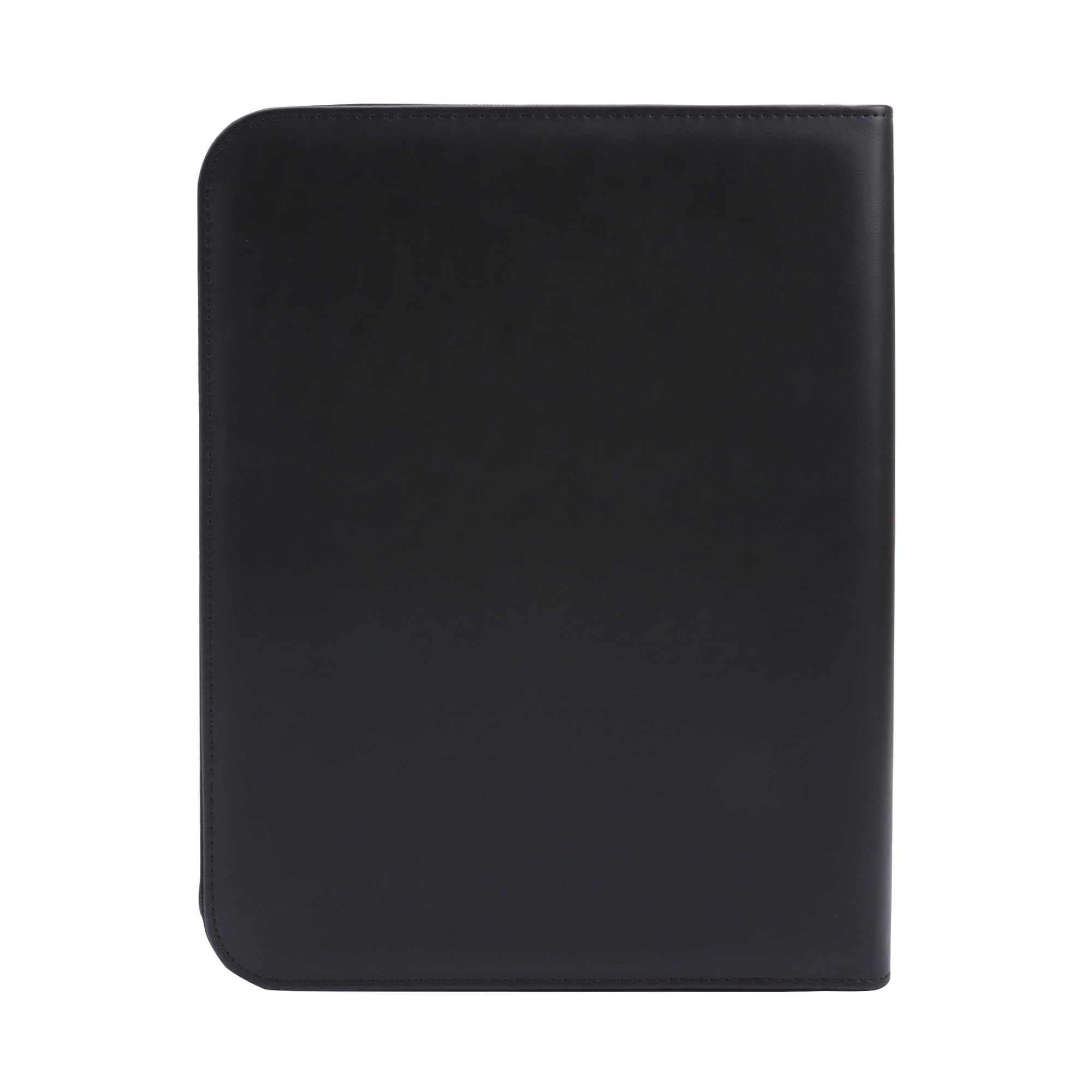 Genie Porte-documents A4 avec classeur et calculatrice intégrés, plastique résistant aspect cuir, Noir