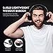 MONODEAL Active Noise Cancelling Wired/Wireless Bluetooth Headphones, Foldable Over The Ear Headset,Soft Memory-Protein Earmuffs,Hi-Fi Stereo Headset for PC/Cell Phones/TV Travel Work Daily Use