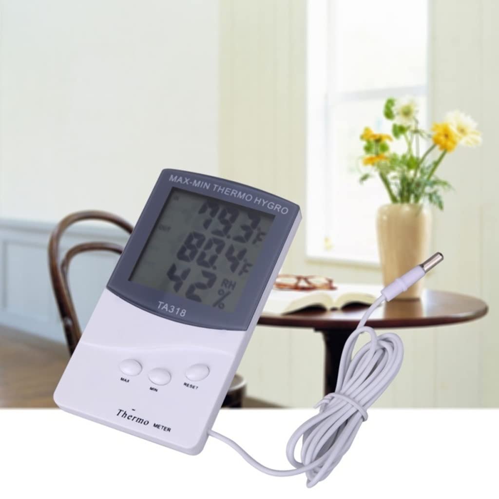 Termometry wewnętrzne i zewnętrzne, domowe termometry elektroniczne i higrometry, duży ekran, mierniki temperatury i wilgotności z sondami