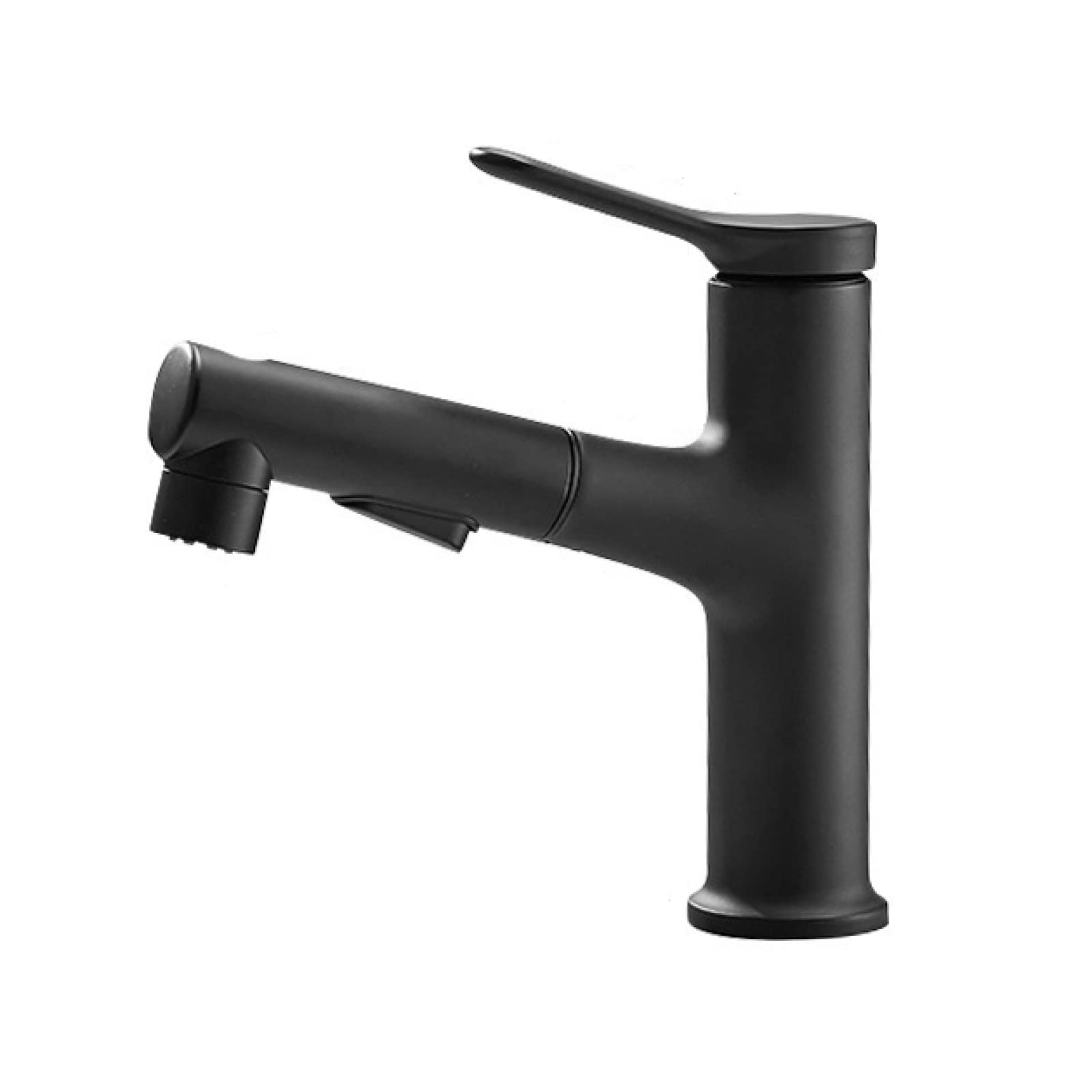 Nvsfzgiyg Nero Bathroom Sink Faucet With Pull Out Sprayer Dual Mode Mixer Tap For Hot And Cold Water Retractable Single Handle Lavatory Down Hole Basin,Black(Nero)