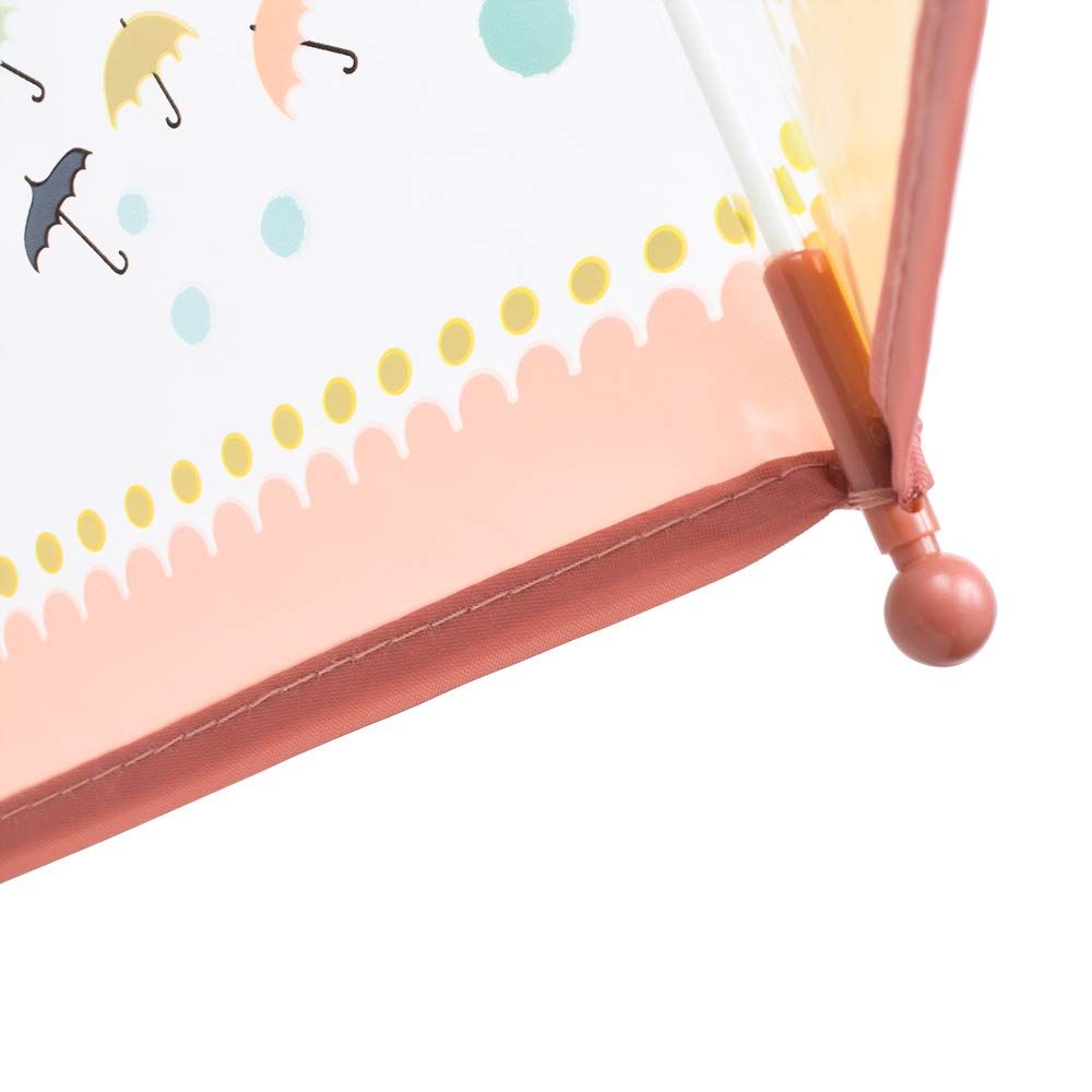 DJECO Parapluie adulte rose/marron avec des motifs floraux