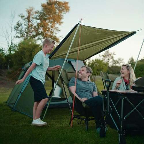 Image of Night Cat Cabin Tent with Vestibule: 3 Persons Pop Up Camping Tent Double Layers Easy Quick Setup Waterproof