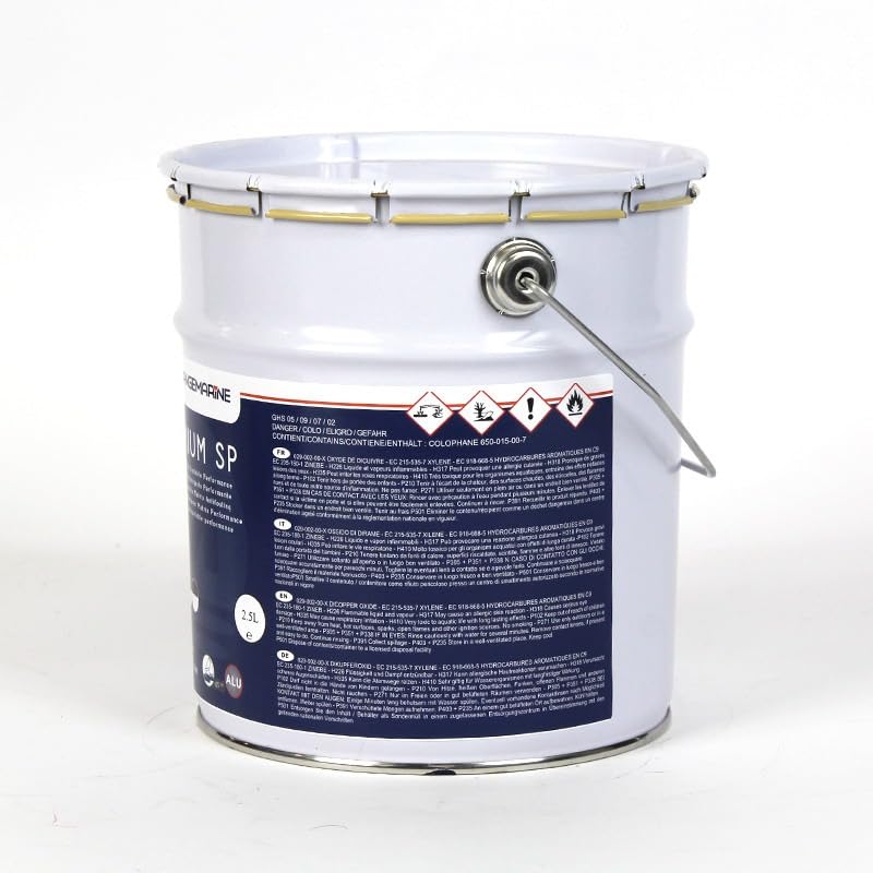 Orangemarine Antifouling Matrice Érodable Performance Peinture antisalissures Coque de Bateau – Protection Zones Moyenne à Forte salissure – 2,5 L