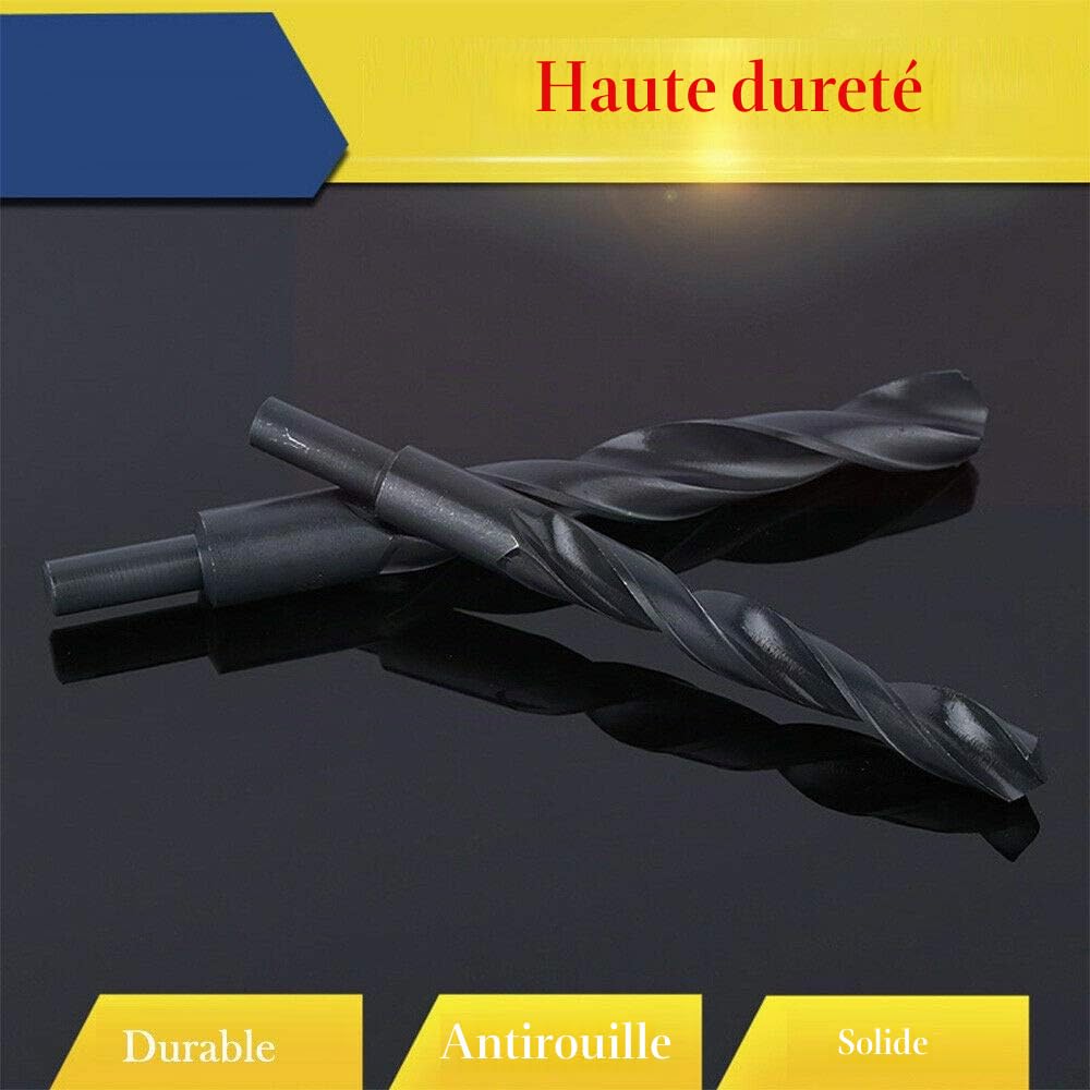 16.5mm HSS Forêt à queue réduite, foret à métaux laminé morceaux de pour perceuses couple hélicoïdale vers foret