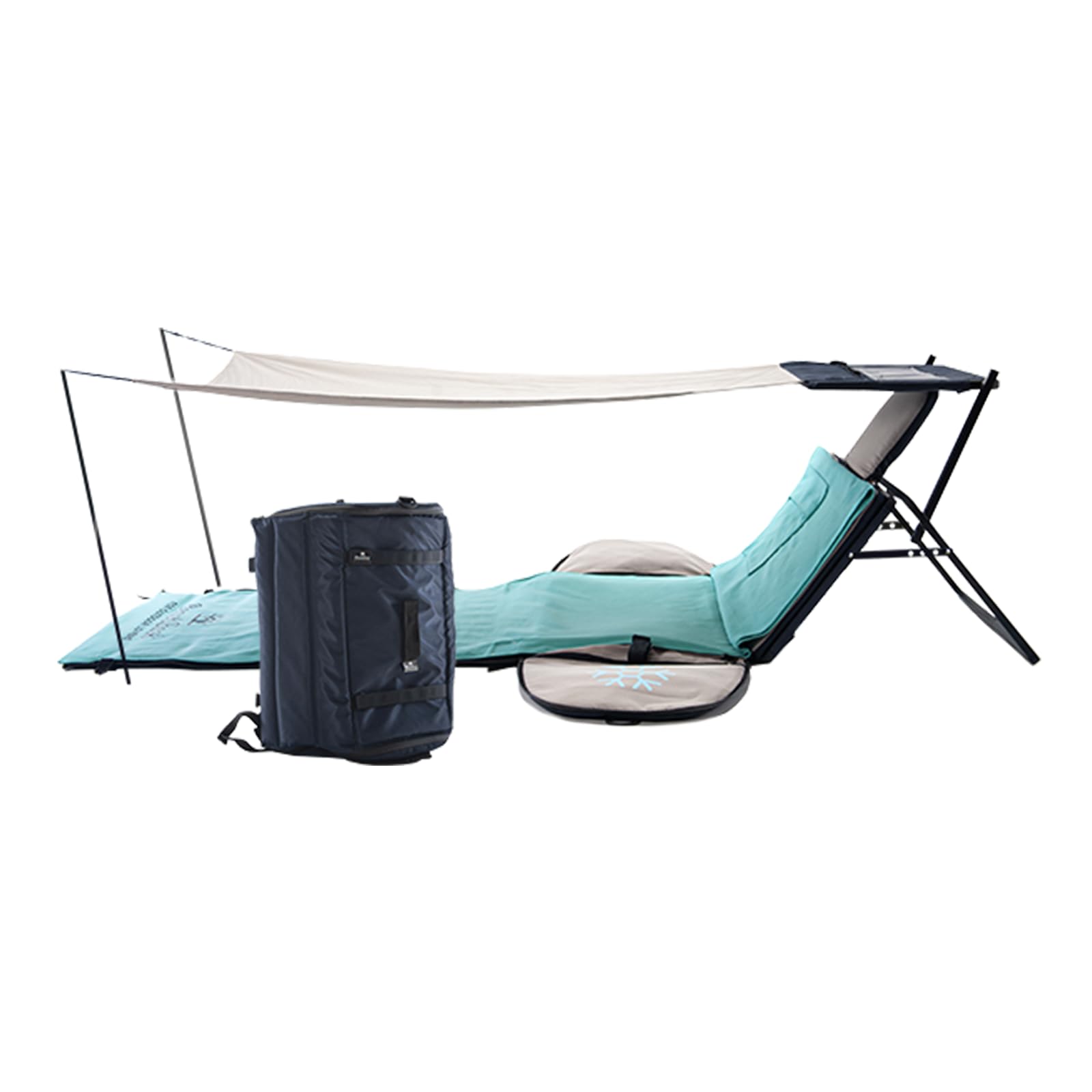 SunBack | Zaino 35 L Trasformabile in Lettino Prendisole con Parasole, Zaino 2 in 1 con Sdraio Pieghevole Integrata, Lettino da Spiaggia Portatile per Mare, Campeggio e Outdoor, Brevettato