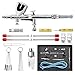 Gohelper Airbrush Set Doppel-Action Airbrushpistole mit 0,2 0,3 0,5 mm Düsen Air Brush Reinigungs Set Airbrush-Set für torten, Modellen, Make-up, Schuhen, Nägeln, Malerei, Backen, Kunsthandwerk