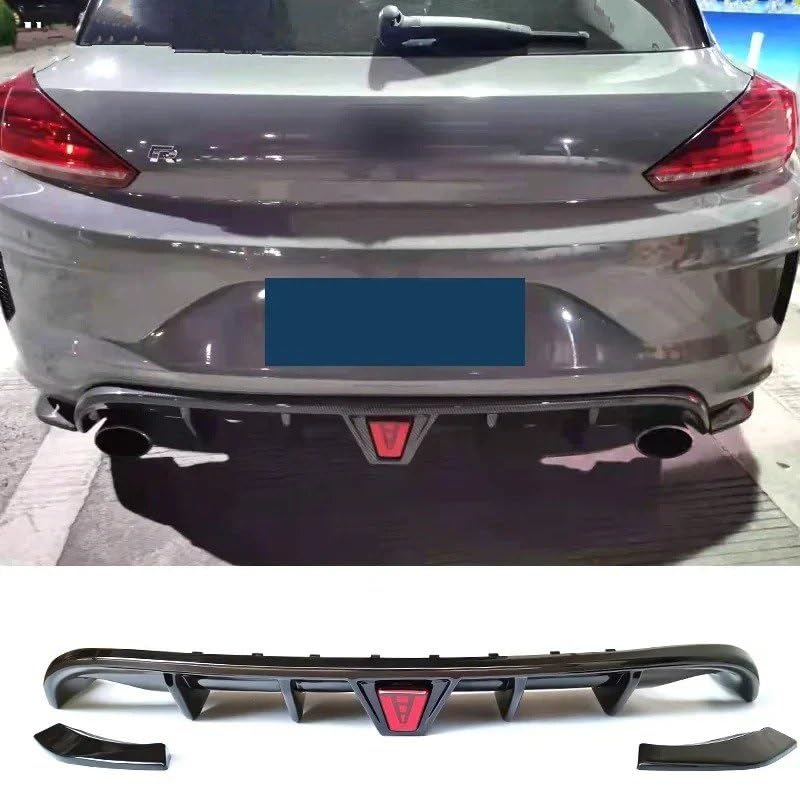 Difusor trasero kit carrocería para VW Scirocco R 2017 labio con lámpara 6