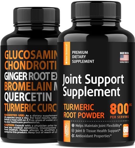 Turmeric-Curcumin-Supplement-with-Ginger-Quercetin-Bromelain-Joint-Support-Supplement-Helps-with-Inflammatory-Response-Knee-Support-Glucosamine-Chondroitin-MSM-Herbal-Supplements-60-Capsules