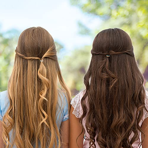 Tsmaddts 1000Pcs Hair Rubber Bands With Topsy Hair Tail Tools, 500Pcs (M) Clear Elastics Bands 500Pcs(S) Colorful Mini Hair Rubber Bands 2Pcs Hair Loop 1Pcs Rat Tail Comb #TOP5