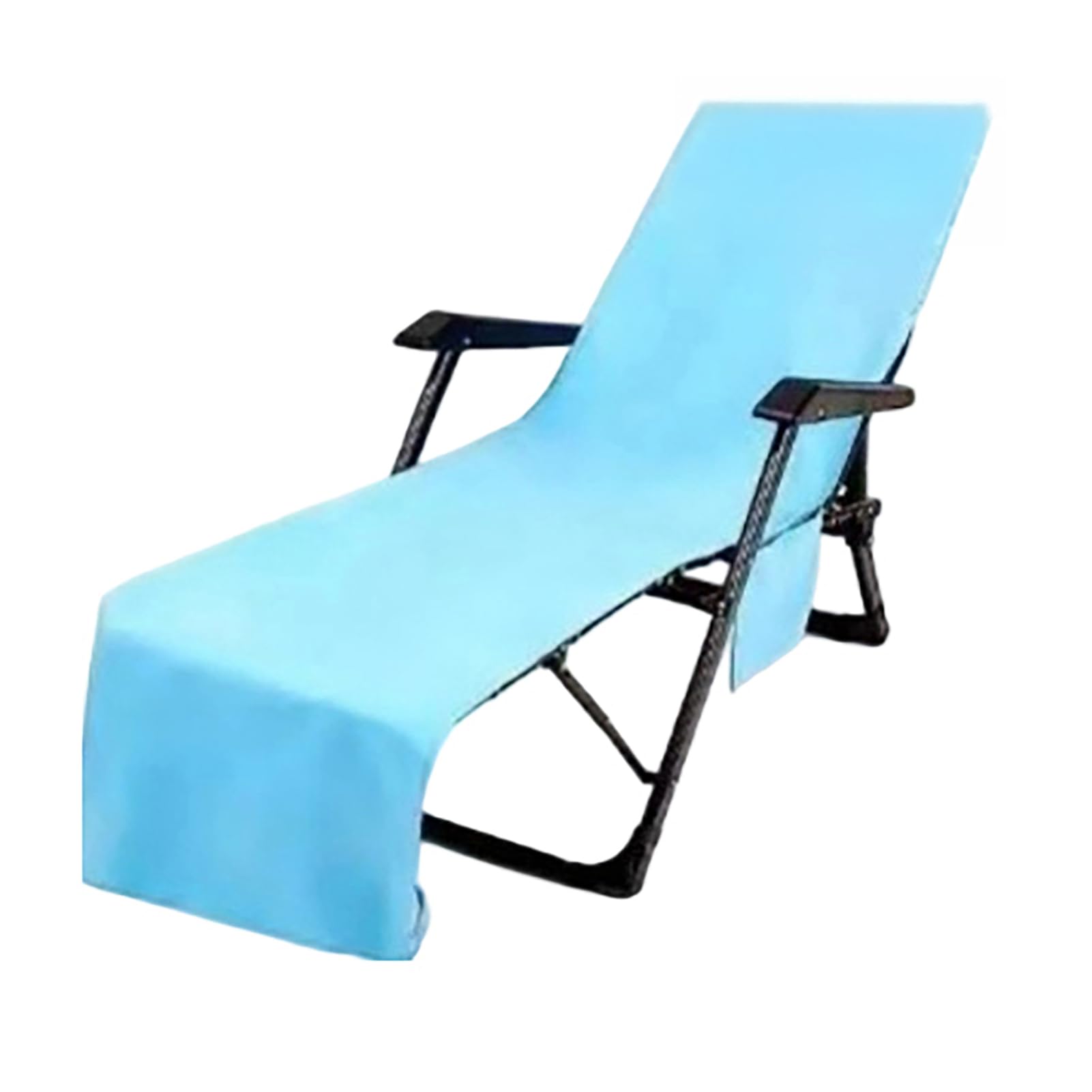 bayicie Beach Chair Cover with Side Pockets Absorbent Lounge Chair Cover Quick Dry Towel Chair Cover for Lounger Pool Sunbathing Garden
