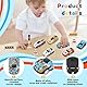 kayqbonke 24 Stück Mini Auto Set, 6,8x3,3x1,8cm Metall Stunt Spielzeugauto mit 15 Barrikaden, Zufälliger Stil, Metall Kleine Spielzeugautos Können für Kindergeschenke