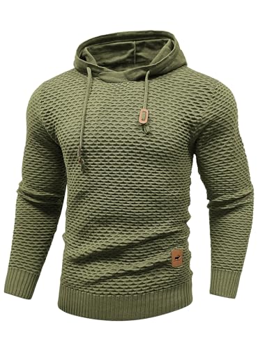 Image of HYPESTFIT Men's Hooded Sweatshirt, Regular Fit, Textured Fabric
