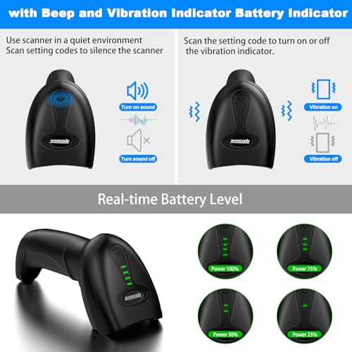 Symcode-Bluetooth-Wireless-2D-Barcode-Scanner-with-Auto-Sensing-Stand-Handfree-QR-Bluetooth-Barcode-Scanner-with-Battery-Level-Indicator-More-to-one-Mode