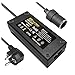 BYGD Adattatore Trasformatore 10A,Convertitore Trasformatore Adattatore Alimentazione per Accendisigari Auto 100V-240V 12V 120W AC da DC per Gonfiatore Pneumatici, Frigorifero per Auto ECC.