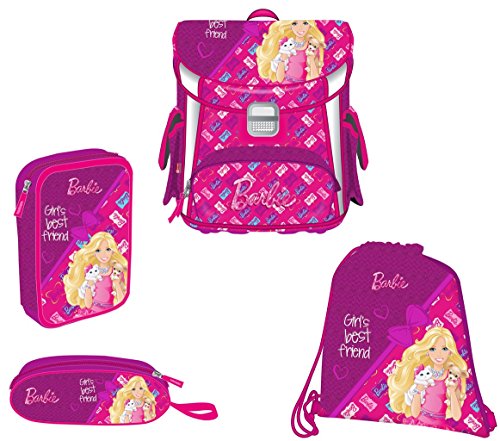 Target Square Set 4in1 Barbie BF Mochila Escolar  38 cm  12 Liters  Rosa