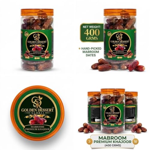 Image of Golden Dessert Global Premium Dates Combo Pack - Kalmi Super Jumbo Khajoor & Mabroom Premium Khajoor | Naturally Sweet, Fresh & Healthy Dry Fruits | Rich in Fiber & Energy | Premium Quality Dates