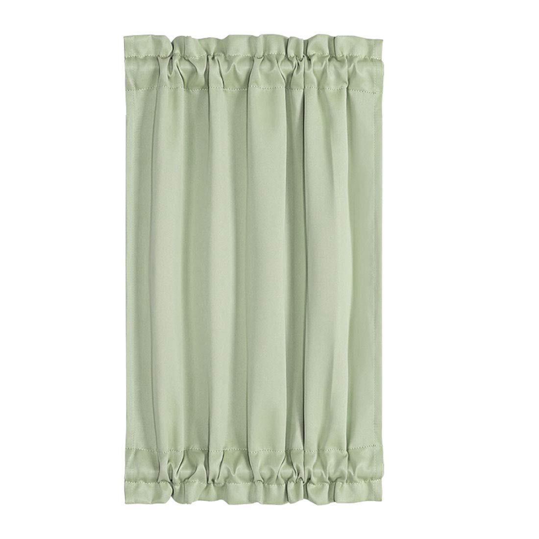PiccoCasa Blackout French Door Curtain Panel - Blackout Door Curtain 25x40 Inches Solid Drapery with Tiebacks - 1 Panel, Light Green