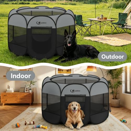 Image of Siedihit Playpen for Extra Large Dog Cat, Dogs Tent Crate Cage