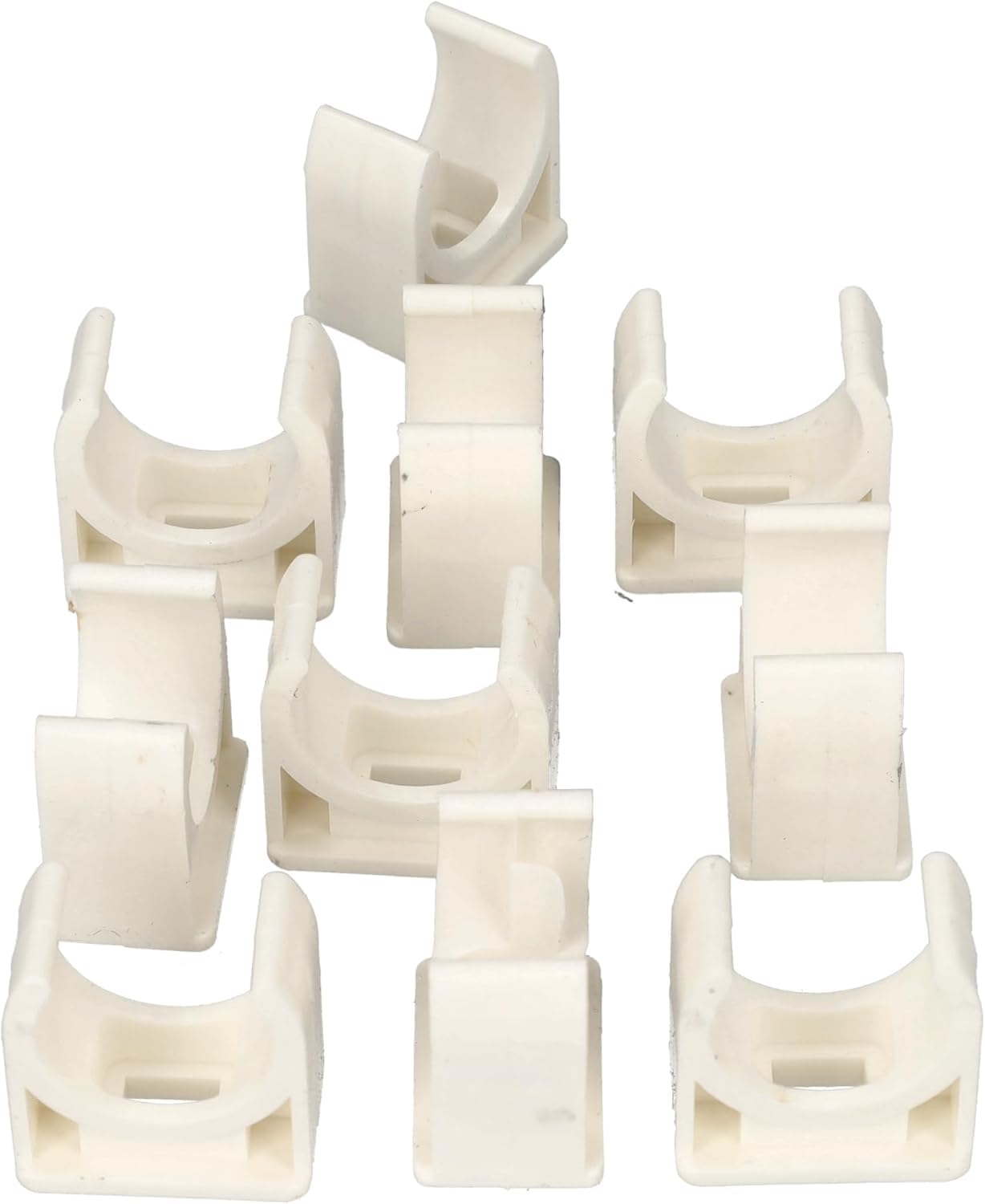 Jandei - Lot de 10 tubes pour câbles en PVC rigide blanc d'une longueur de 1 mètre. Diamètre 16 mm. Couverture de câble avec agrafes de fixation, coude à 90 degrés, manchons et courbures d'assemblage.