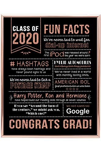 Katie Doodle Rose Gold 2020 Graduation Decorations Party Supplies Centerpiece Gifts for Her