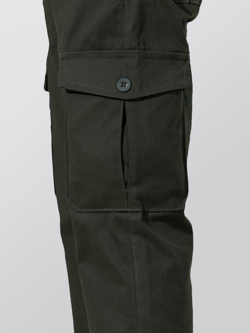 TOPLOT Pantaloni cargo da uomo in cotone || Cargo per gli uomini || Cargo a gamba dritta per uomo || Pantaloni casual da uomo (5212)
