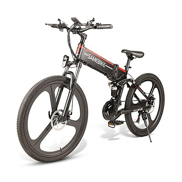 SAMEBIKE E Bike Elektrofahrrad E-Bike klapprad 26 Zoll 48V10Ah Abnehmbarer Akku,Max.Reichweite bis zu 50-100km 21 Gänge City EBike Herren Damen Off-Road Mountainbike