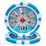 Brybelly 25 $50 Hi Roller 14 Gram Laser Graphic Poker Chips