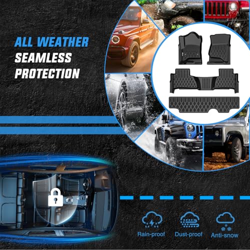Image of Nilight Floor Mats for Chevy Tahoe GMC Yukon 2015 2016 2017 2018 2019 2020 | (Not for XL) All Weather Custom Fit Heavy Duty Floor Liners