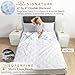 Aricove Cooling Weighted Blanket for Adults, 15 lbs, Full/Queen Size Weighted Blanket, 60x80 inches, Silky Soft Bamboo Viscose, Machine Washable, White