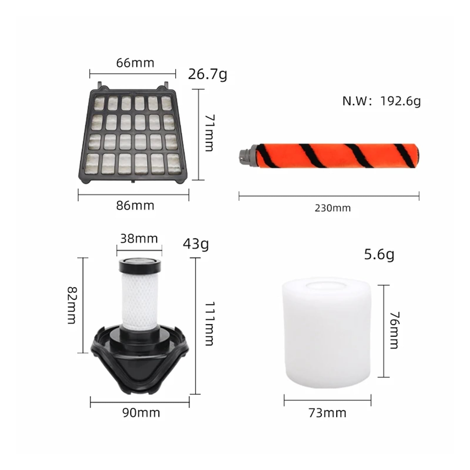 Filtry piankowe kompatybilne z filtrem HEPA Shark HV390 Filtr przedsilnikowy zamienny pasuje do odkurzacza HV391 HV392 HV394Q Wersja amerykańska(1 brush)