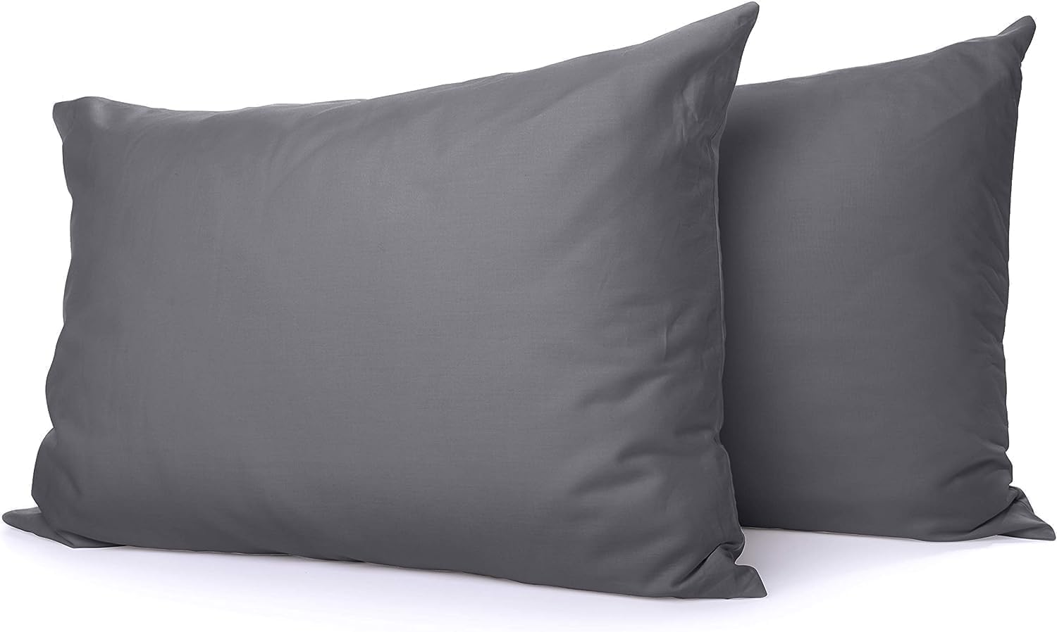 Comfort Beddings Premium Quality 800 Thread Count 100% Egyptian Cotton Pair of Pillow Cases Grey, Envelope Closure - Standard/Queen (50cm x 75cm) — image 1