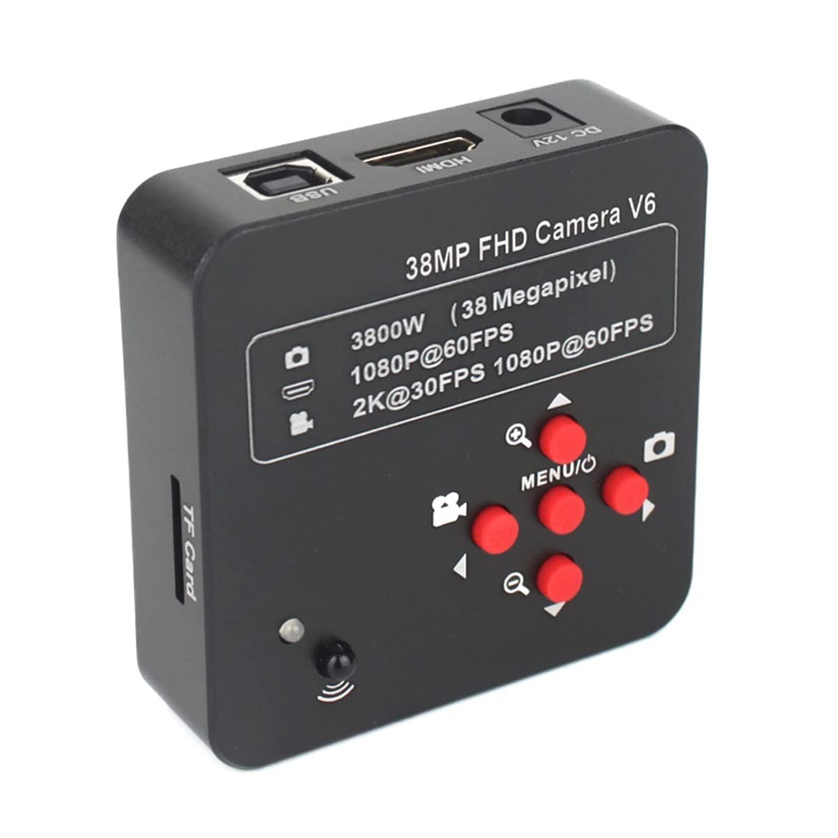 Microscope 2K 38MP 1080P HDMI USB Digital Video Microscope Camera 130X - 300X C-Mount Lens(Camera)