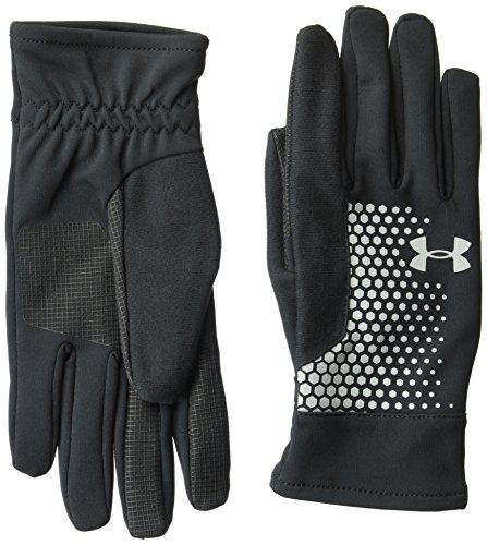 Under Armour Men's Threadborne Run Gloves, Black (001)/Silver, Small/Medium