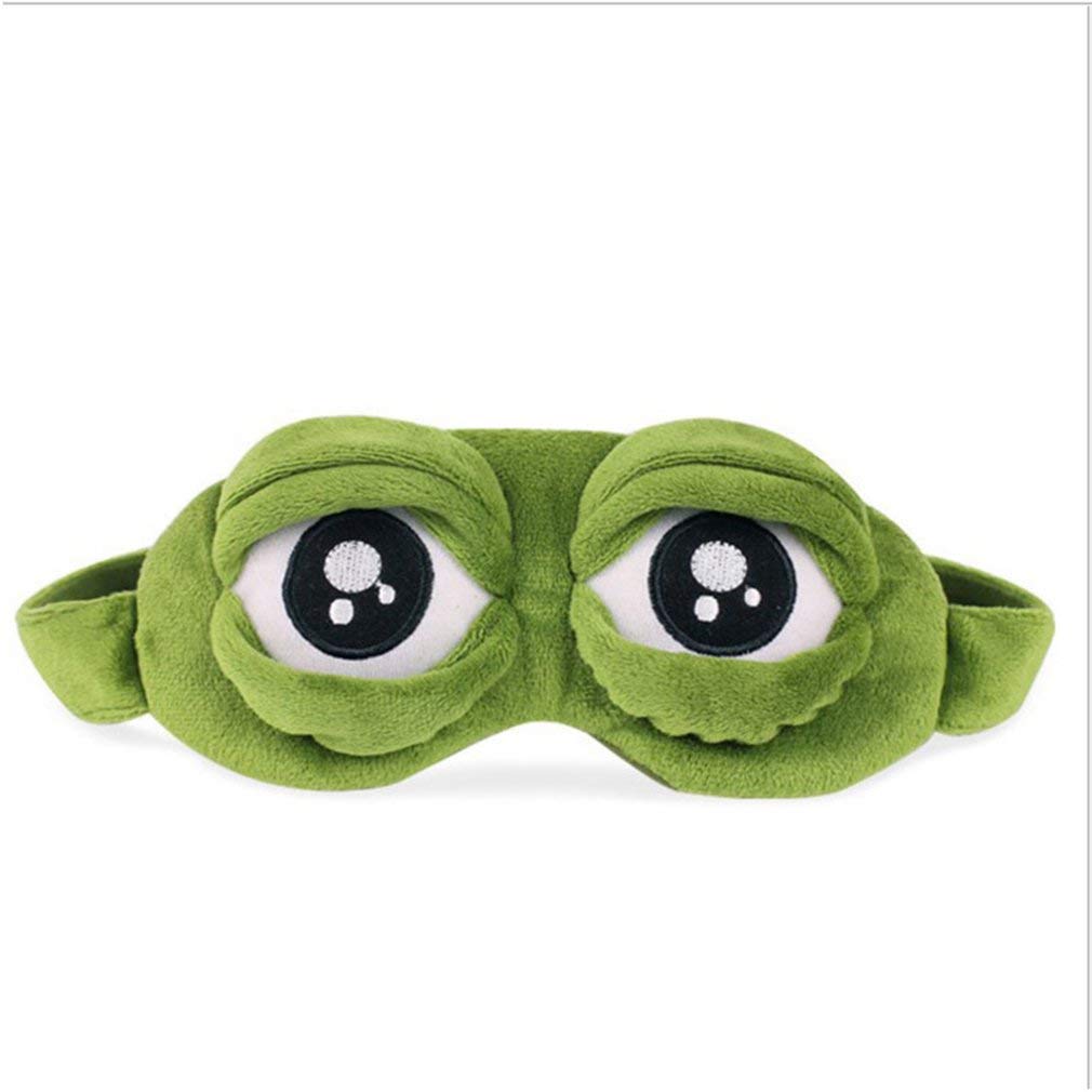 Amazon.co.jp: 面白いカエルのペペ悲しいカエルの3Dアイマスクカバー 