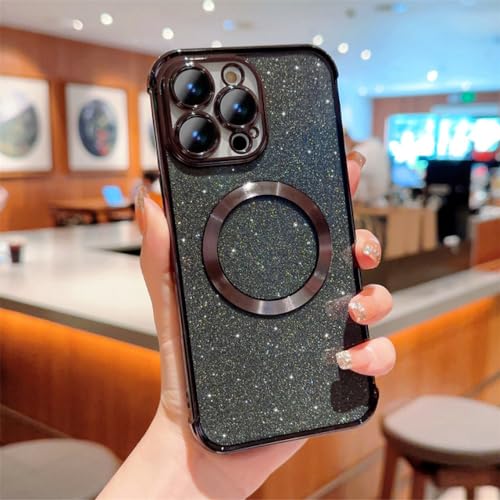 Coque magnétique plaquée iPhone 12 Pro Max avec protection antichoc souple et brillante