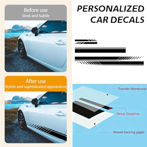 Autocollant bande capot de voiture anti-UV pour masquer les rayures de Golf 7