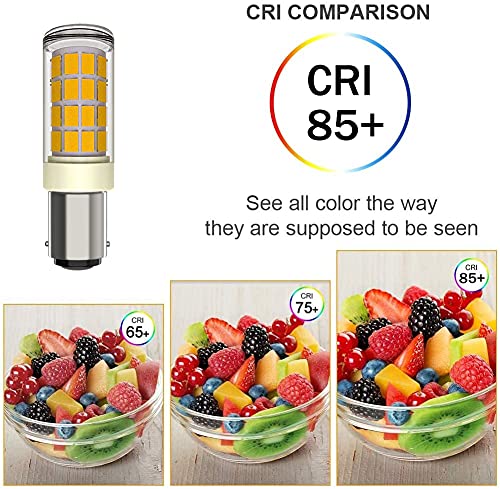 Luhmq Ba15D Led Bulbs 3 Pack Sewing Machine Light Bulb Double Contact Ba15D Push In Bulb Bayonet 15T7Dc Base Led Ba15D Light 3.5W Equivalent To 35W Halogen Bulb 350Lm Ac120V (Warm White 3000K) #TOP3