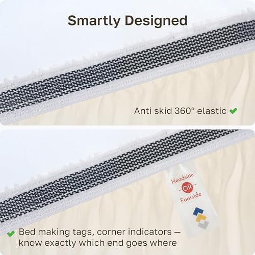 Image of California Design Den 100% Organic Cotton Cal King Fitted Sheet, True Ivory
