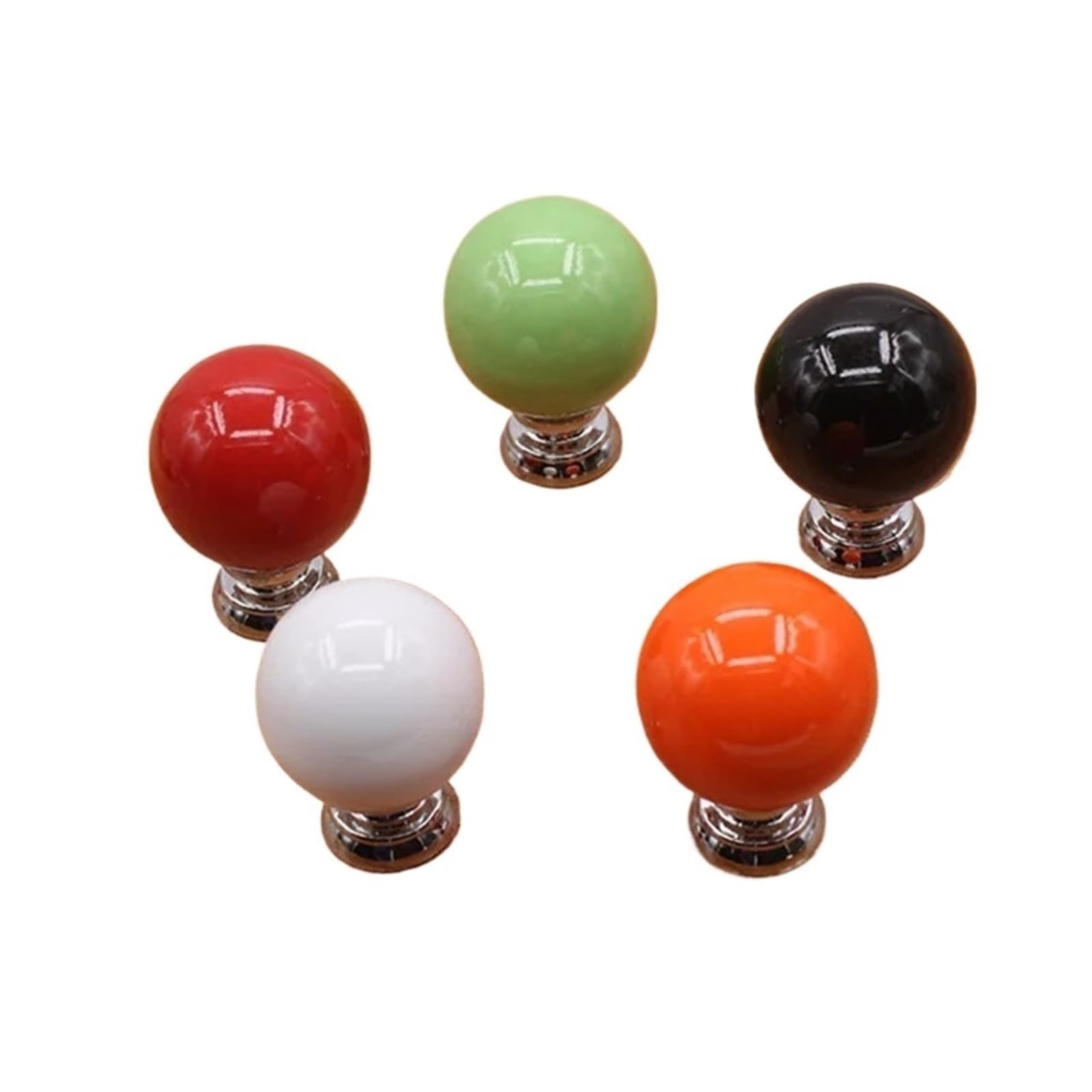 Cute Cabinet Handle 4pcs Zinc Alloy Ceramic Single Hole Cabinet Knob