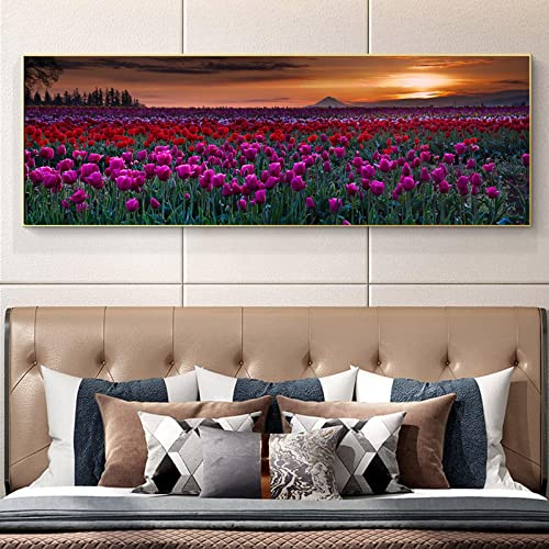 Affiches impressions sur toile mur art photos KEBIA paysage fleur de printemps salon décor 40x120cm