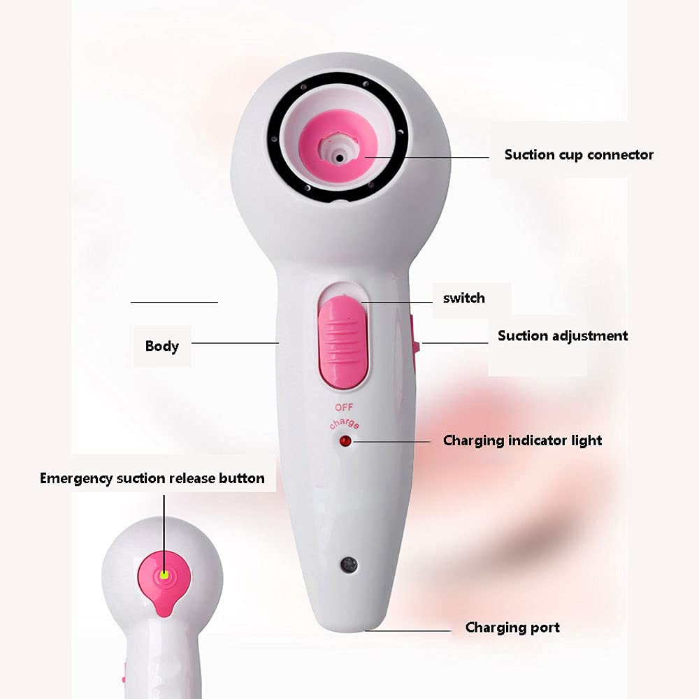 Coffre Beauty Agrandissement Machine Pompe à Vide Coupe du Masseur électrique pour Femme, pour la dysplasie de Sein, Les Seins Plats, Les Seins affaissés,Double Cup,CD