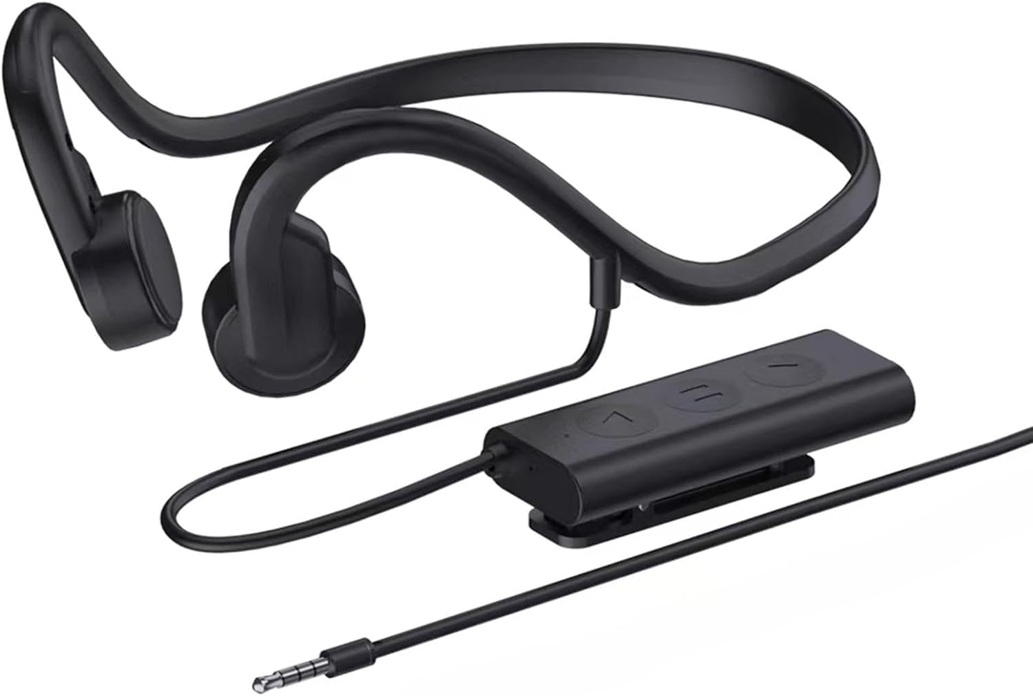 Aomaidz 3.5Mm Wired Bone Conduction Headphones, Or Type C, Open-Ear Outdoor Headset, Waterproof Sweatproof Noise Reduction With Mic, For Running, Sports, Fitness,