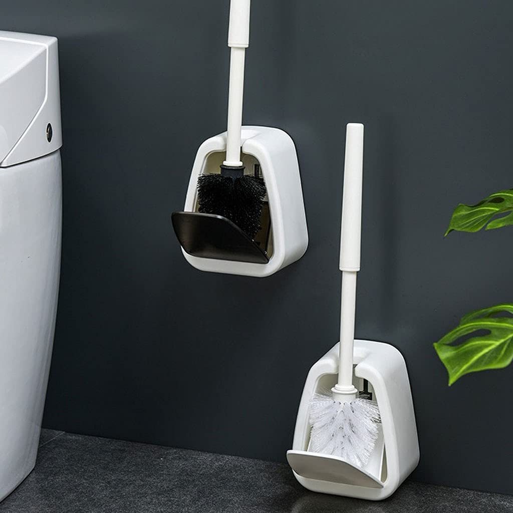 Escobilla Baño/Escobilla y Portaescobillas de Baño Escobillero de pared con mango largo, escobilla de baño, diseño minimalista moderno, escobilla de baño, limpieza del hogar, juego de escobillas de ba