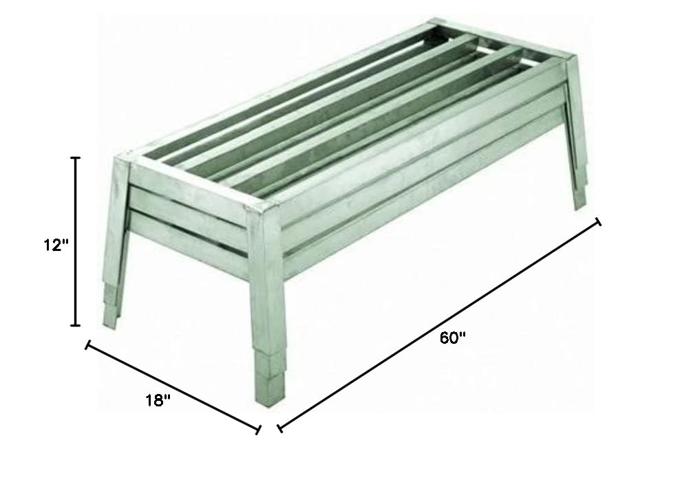 DR1860-12 Dunnage Rack with 12" Leg Nesting, 60" Length x 18" Width x 12" Height