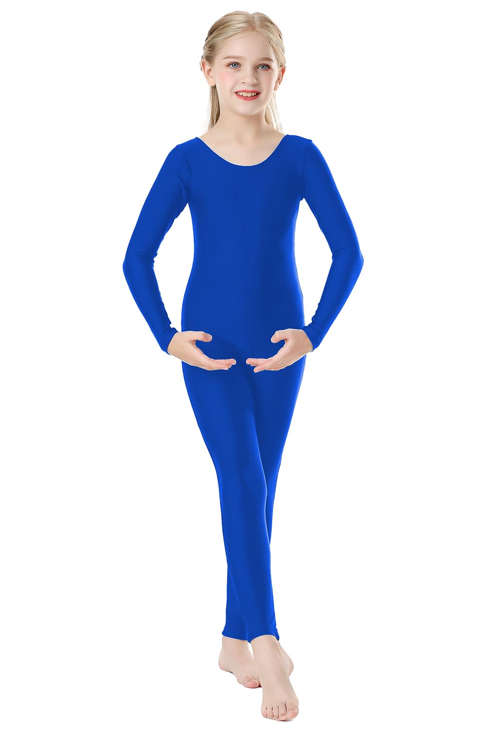 Girls Kids Long Sleeve Dance Unitard Bodysuits Full Body Leotard for Ballet,Gymnastics,Performance,Costumes