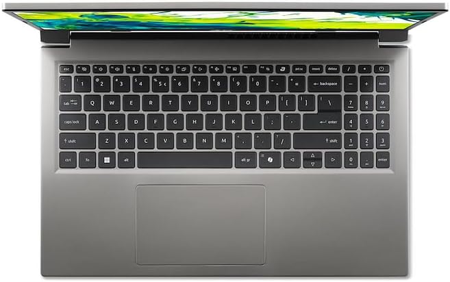 پورته- ښکته view of Acer AL15-33P keyboard and touchpad