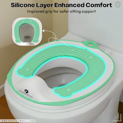 Image of StarAndDaisy Potty Seat /Chair for Kids 1-5 Years / 3-In-1 Baby Toilet Training Seat with Anti-Skip Pads, Removable Potty Pot, Potty Training Seat for Baby & Kids -Aqua