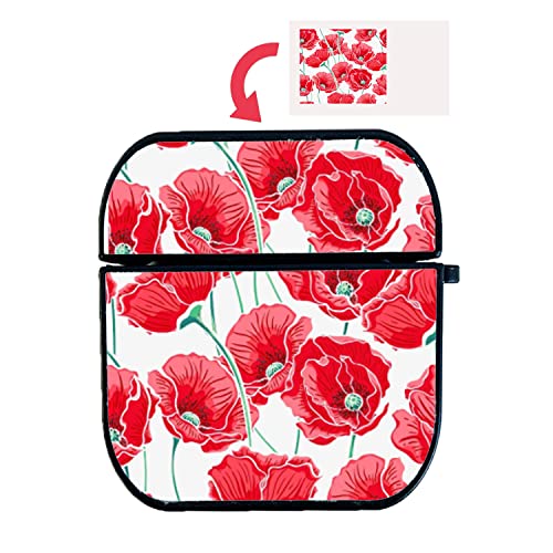 FUKiss 5 Stück Sublimations-Hartplastik-Rohlinge kompatibel mit AirPods 1 und AirPods 2 DIY Blanko-Hülle Geschenke personalisierte Druckhüllen mit Einsätzen, Schwarz Cover